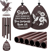 Aurahouse Sister Mothers Day Birthday Gifts, 37'' Sister Wind Chimes for Sisters, Sisters Gift from Sister Brother for Christmas, Bronze