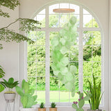 Green Gradient Spiral Shape Capiz Shells Windchime,Shell Wind Chimes for Outside,Coastal Wind Chimes for Indoor/Outdoors,Seashell Wind Chimes,Best Hanging Decor for Balconies,Garden,Yard,Beach
