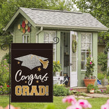 AVOIN colorlife Diploma Cap Congrats Grad Garden Flag 12x18 Inch Double Sided, Class Of 2026 Graduation Yard Outdoor Decoration