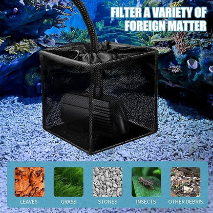 10 Inch Pond Filter Box,Pond Pump Filter Bag,Anti-Clogging Pond Filter,Suitable for Ponds, Waterfalls, Koi Ponds and Swimming Pools.