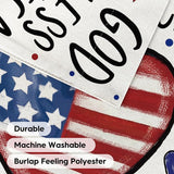 AVOIN colorlife God Bless America 4th of July Patriotic House Flag 28x40 Inch Double Sided Outside, American Stars and Stripes Memorial Day Yard Outdoor Decoration