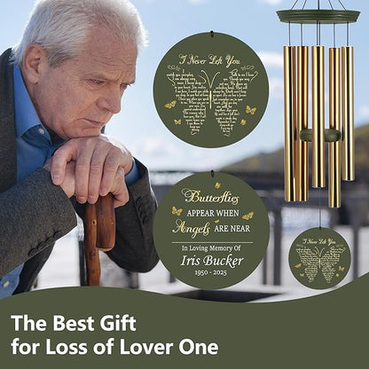 ASTARIN Memorial Wind Chimes Personalized, Bereavement Gift Ideas for Sympathy Loss of Lover Mother Father, 36 inch Deep Tone Wind Chimes Patio Decoration, in Memory of Loved One Gift(Produced in USA)