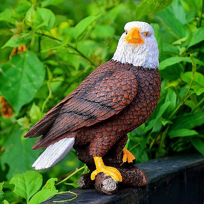 Cute Statues Garden and Yard Statue Bald Eagle Hanging Bird Backyard Decor