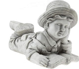 Boy with Book Resin Garden Statue | Outdoor Indoor Figurine Gift Decoration for Home Décor, Patio, Yard, and Garden