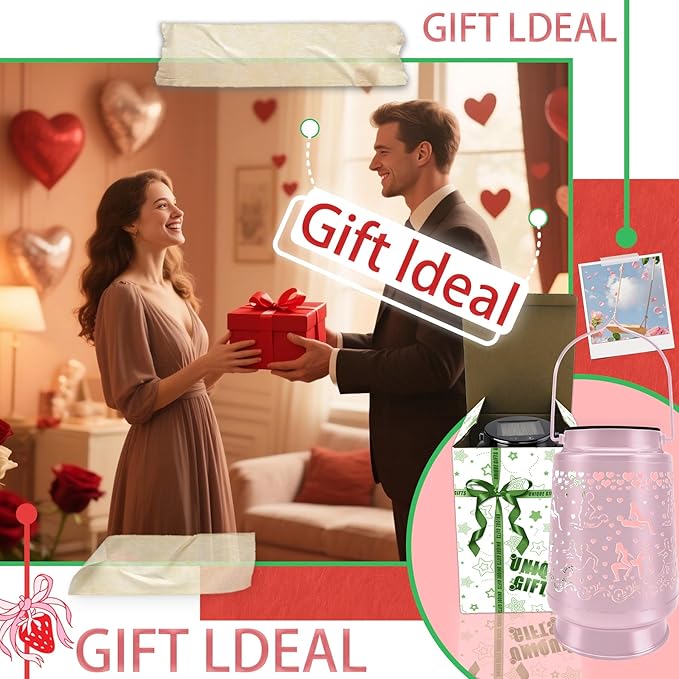 Valentine's Day Gifts for Him Her Anniversary Couple Gift Rechargeable Lantern Lamp Night Light Gag Gifts for Women Men Girlfriend Boyfriend Husband Wife for Birthday Wedding Funny Present
