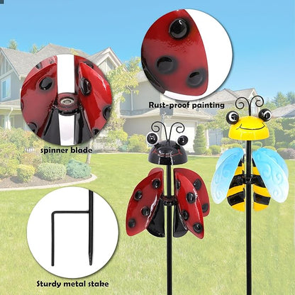 Metal Wind Spinners Outdoor from, Guangxie Set of 2 Garden Decor for Outside, Yard, Patio, Lawn