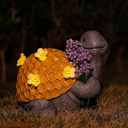 Zayton Garden Outdoor Turtle Statues Yard Resin Decoration Gift Handmade Housewarming Gift for Patio Yard Lawn Waterproof Cracking