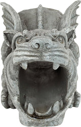 Design Toscano Roland the Gothic Gargoyle Gutter Guardian Rain Downspout Extension Outdoor Statue, 10 Inch Long, Cast Stone Resin, Grey Stone Finish