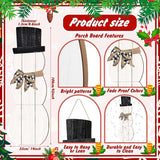 Winter Snowman Porch Sign Wooden Porch Decor Winter Christmas Nutcracker Snowman Front Door Welcome Standing Sign for Xmas Farmhouse Outdoor Yard Wall Hanging Decorations(42 Inch,Cute)