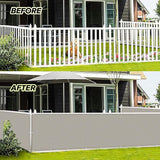 LOVE STORY Balcony Privacy Screen, 3.3'x19.7' Deck Shield Screen Fence Cover,UV Protection and Weather-Resistant,3FT Height for Deck, Patio, Backyard, Outdoor Pool, Porch, Railing, Beige-Grey