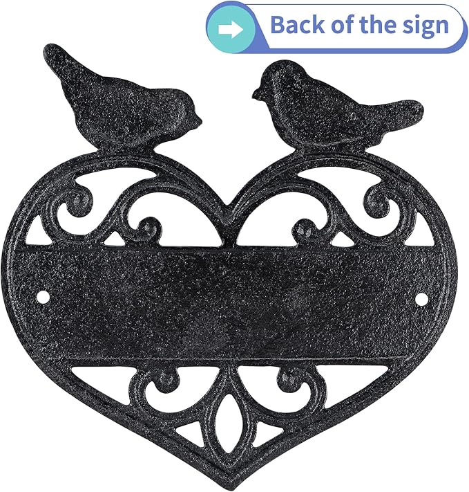 MOLIGOU Cast Iron Welcome Sign, Wall Mount Welcome Plaque, Bird Welcome Sign for Front Door, Porch, Entryway