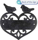 MOLIGOU Cast Iron Welcome Sign, Wall Mount Welcome Plaque, Bird Welcome Sign for Front Door, Porch, Entryway