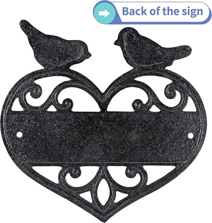 MOLIGOU Cast Iron Welcome Sign, Wall Mount Welcome Plaque, Bird Welcome Sign for Front Door, Porch, Entryway