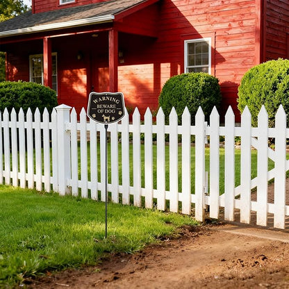 31'' Heavy Duty Yard Sign Stake, Solid Metal Support Stakes, 0.31'' Thick Steel Holder, Signs Post for Lawn, Garden, with Ground Spike & Anti-Wind Barbs, Baked Enamel (2-Pack)