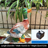 Pond spitters for Small Ponds, Garden Pond Water Feature, Resin Material, Garden Decor for Koi Pond, for Garden, Koi Pond, Patio, or Rockery Landscape Decor Green 23 * 13 * 32cm