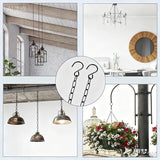 10 Inch Black Hanging Chains with Hooks, Garden Plant Hangers for Hanging Bird Feeders, Billboards, Chalkboards, Basket, Planters, Lanterns, Wind Chimes and Decorative Ornaments Etc-6Pack