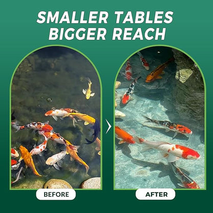 Muck Clear – Natural Pond Sludge Treatment, 250 Tablets for Ponds, Fountains & Bird Baths, Beneficial Bacteria & Enzymes, Chemical-Free & Safe for Fish, Pets & Wildlife