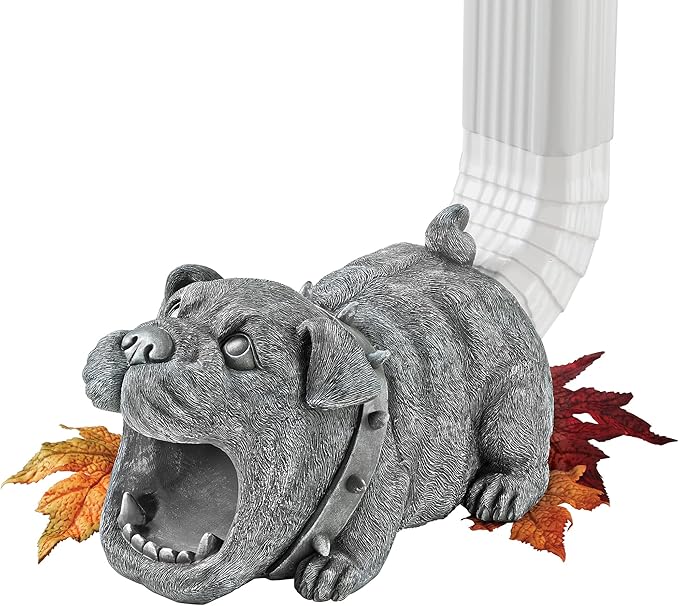 Design Toscano Butch the Bulldog Gutter Guardian Downspout Statue