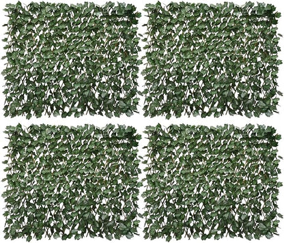 Expandable Fence Privacy Screen for Balcony Patio Outdoor,Decorative Faux Ivy Fencing Panel,Artificial Hedges (Single Sided Leaves)……