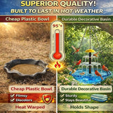 Solar Cascade Hanging Bird Bath Fountain,Outdoor Hanging Bird Bath Solar Fountain for Bird Bath, Solar Bath Fountain for Birds with Solar Pump and Decorative Bowl for Garden, Patio Gift (1PCS J)