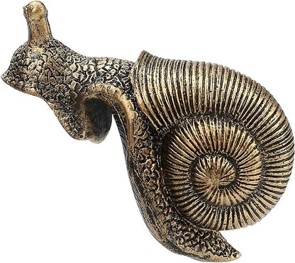 Vintage Resin Snail Planter Pot Hugger Flower Figurine, Climbing Statue and Vase Miniature Fairy Garden Terrarium Decor, Resin Art Patio Lawn Yard Outdoor Fence Hanger Animal Ornament, Bronze