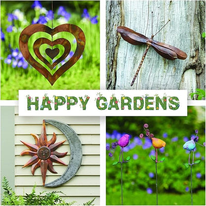 Happy Gardens River Rock Caterpillar Statue - Stone Cairn Sculpture Zen Garden Decor Outdoor Yard Art