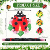 Yalikop 3 Pcs Ladybug Stepping Stones Resin 7-10inch Decorative Stepping Stone Ladybug Outdoor Garden Decorations for Garden Patio Walkway Sculpture Yard Art