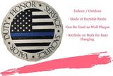 Spoontiques - Garden Décor - Police Blue Line Stepping Stone - Decorative Stone for Garden