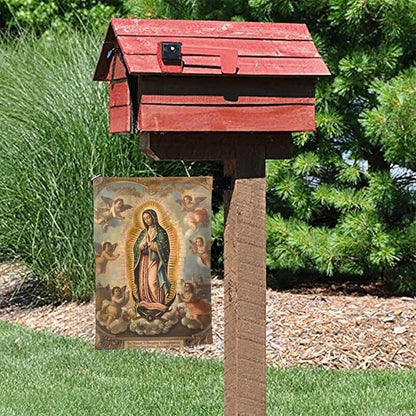 YISHOW Our Lady of Guadalupe Mother Of God Garden Flag Double Sided Vertical Holly Mary Blessed Virgin Mary Religious House Flags Yard Signs Outdoor Decor 12.5"X18"
