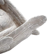 Napco Sleeping Cat Within Angel Wings 8.5 x 5.5 Resin Stone Pet Memorial Figurine, Concrete Grey