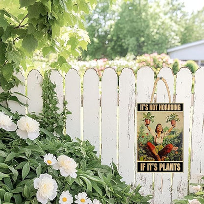 Backyard Decor Garden Gift for Yard, Backyard, Patio & Porch Decor IF IT’S PLANTS Wooden Sign For Home,Farm,Home Outdoor Yard Art 12×8inches