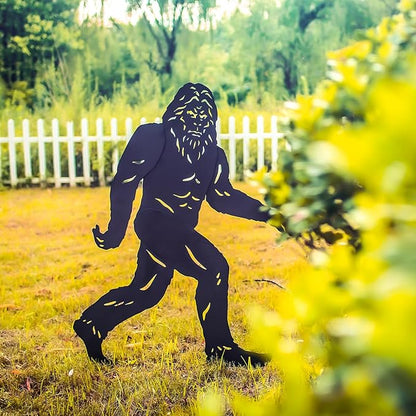 EZTZEN 4ft Bigfoot Outdoor Decor Big Foot Sasquatch Gifts for Men/Dad/Women Metal Bigfoot Silhouette Statues for Yard Decor, Garden Decor, Yard Art, Forests, Yard Display, Lawn Decorations