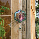 Phuryllic Wind Spinners Outdoor, Garden Decor, Bird Deterrents for Outside, 3D Metal Yard Decorations for Patio & Backyard, Unique Gardening Gifts for Women & Moms - Flower Star