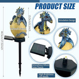 Solar Dragon Garden Decor Dragons Gifts for Women- Dragon Statue Outdoor with Egg Light Lawn Ornaments Solar Egg Lights for Easter Outside Yard Whimsical Art Outdoor Medieval Decor (Blue)