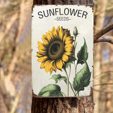 Vintage Tin Signs Retro Art with Sunflower Patterns & Fun Sayings - Perfect Wall Decor for Hippies, Boho Fans & Fairy Garden Lovers. Sun-Soaked Colors & Metal Material Add Rustic Charm - 12x8 Inches