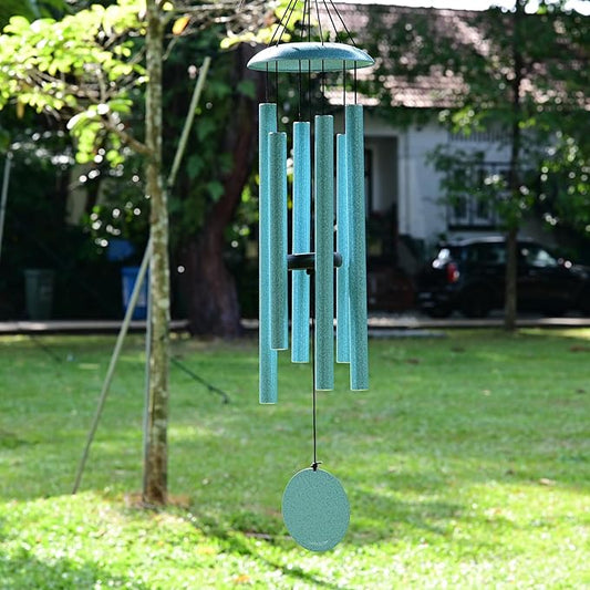 Vanquer Wind Chimes for Outside Deep Tone - 38'' Wind Chimes Outdoor Clearance, Deep Tone, Windchimes Outdoors, Memorial, Sympathy Gifts, Garden Patio Yard, Home Décor (38" Mist Blue)