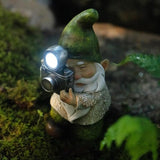 Garden Gnomes Decorations for Yard - Garden Gnome Solar Statue Funny Outdoor Decor for Yard,Patio,Lawn,Unique Housewarming Gifts