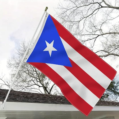 Puerto Rico Puerto Rican Flag Tapestry 3x5 FT for Outdoor Puerto Rican National Flags with 2 Brass Grommets for Yard House Garden Decor Vivid Color Durable Polyester（Blue）