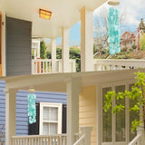 Wind Chimes for Outside 26", Clear Tones Lake Blue Sea Shell Wind Chimes Outdoor, Handcrafted Capiz Sea Glass Shells Windchimes Memorial Wind Chime for Patio, Garden, Porch Decor, Beach Gifts