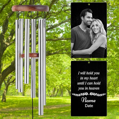 Personalized Wind Chimes Memorial Engraved Gift,Custom Sympathy Wind Chime for Loss of Loved One,Customized Mother Father Dog Pet Family Remembrance Bereavement Gifts