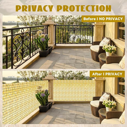 KOIUEYW Bamboo Reed Fencing, Natural Bamboo Fence Rolls 4 Feet High, Decorative Reed Screen Privacy Curtains for Patio Balcony Garden Backyard Outdoor, 4 x 10 FT