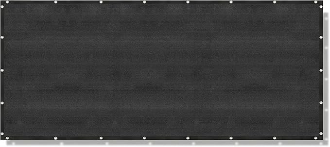 Alion Home Elegant Privacy Screen for Backyard Deck, Patio, Balcony, Fence, Pool, Porch, Railing - (3FT Height) Black (3' x 20')