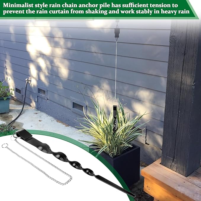 Rain Chains Direct Ground Anchor-13 Rain Chain Accessories for Eaves Drain Chain Fixed Stake Replacement