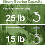 Aidoclip 4pcs Ceiling Hooks for Hanging Plants,Hanging Lights Metal Small Hooks,Indoor Outdoor Wall Heavy Duty Plant Hanger Swag Hook