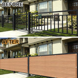Eden's Decor Balcony Privacy Screen Brown/Khaki 2'6"x 33' Cover Mesh Windscreen Weather-Resistant UV Protection for Backyard Deck, Patio, Balcony, Pool, Porch, Fence, Railing, Gardening