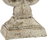 A & B Home 15" Decorative Abstract Cement Sculpture with Distressed Finish for Indoor and Outdoor Use