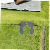 Mikikit 1 Pair Cast Iron Garden Footprint Stepping Stones Heavy Duty Outdoor Mats for Walkway Decor Low Maintenance Iron Garden Statues for Clean Pathways and Easy Access