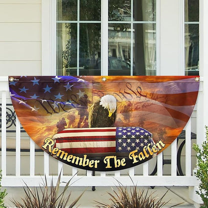 FLAGWIX American Army Veteran Flag - Non-Pleated American Fan Flag Bunting 3x6 ft - Veteran Gifts for Men Women, Patriotic 4th of July Memorial Day Decorations Outdoor for Home Garden Decor