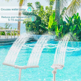 2-Pack Pool Fountain - Dual Spray + 5-Nozzle Water Fountains for Above and In-Ground Pools, 360° Adjustable Swimming Spa Accessories Decoration Summer Water Temperatures Cooling.