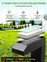 COXSENI Solar Pathway Lights Outdoor 8 Pack, 3 Color in 1 Bright Landscape Lighting with Cool/Warm/Daylight White Modes, Auto On/Off, IP65 Waterproof for Yard Garden Patio Walkway Sidewalk Lawn Decor
